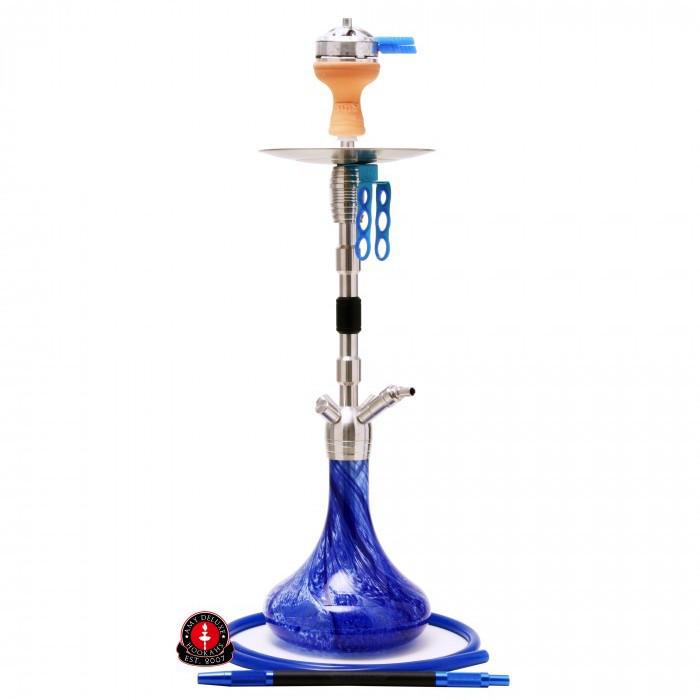 Кальян AMY Deluxe SS 06 Plus Dark steel на 1 персону 79 см Синий (641103947)