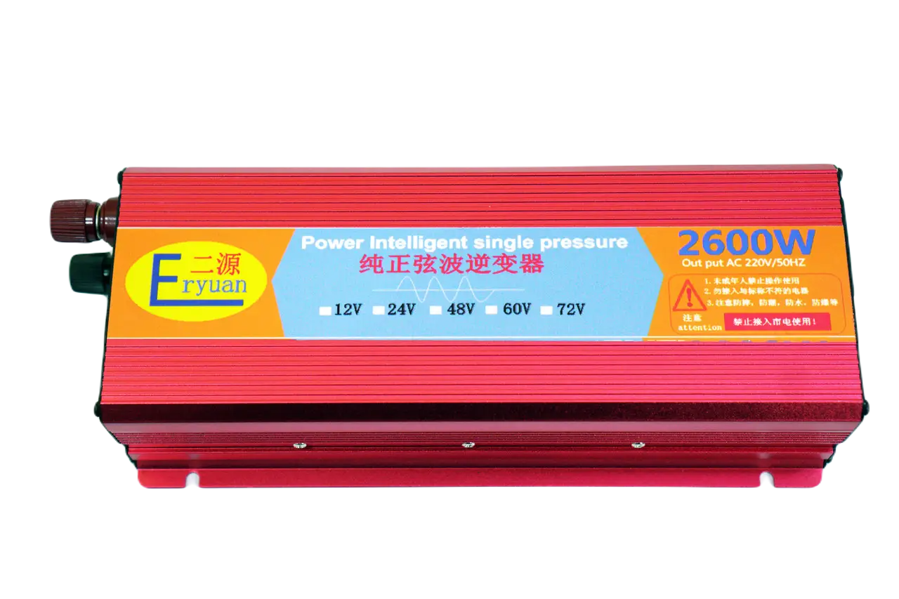Інвертор Eryuan 2600 W DC/AC 12-220 V з чистою синусоїдою та вольметром (3_02494) Інвертор Eryuan 2600 W DC/AC 12-220 V з чистою синусоїдою та вольметром (3_02494)