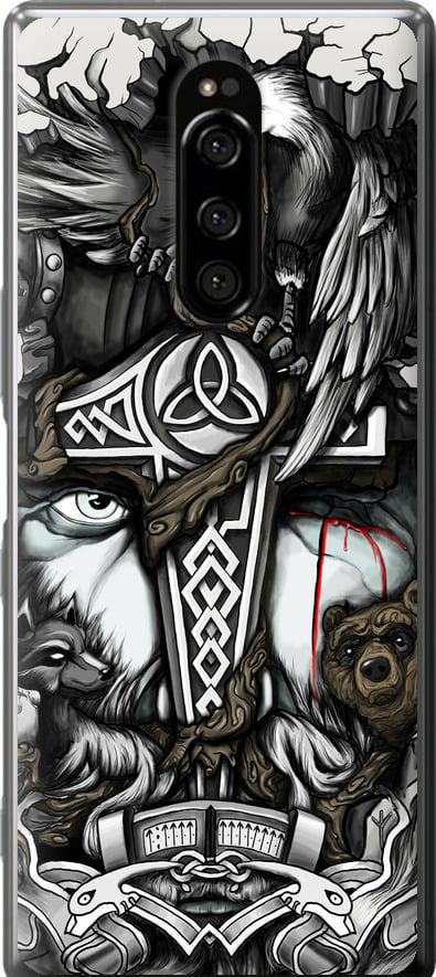 Чехол на Sony Xperia XZ4 Тату Викинг (4098u-1623-42517) Чехол на Sony Xperia XZ4 Тату Викинг (4098u-1623-42517)