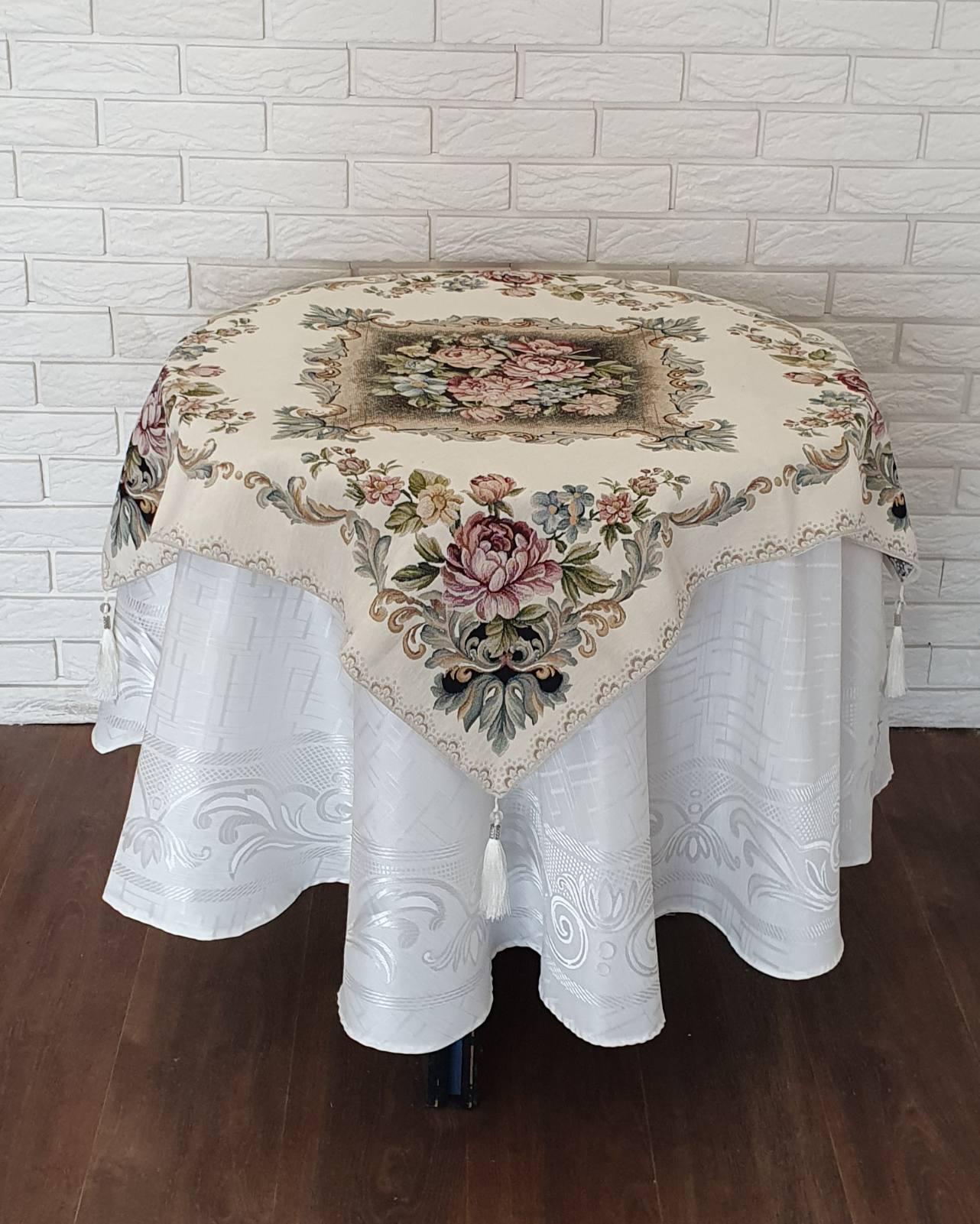Скатертина квадратна велюрова 95х95 St 125 V1 (01SG9595St125V1)