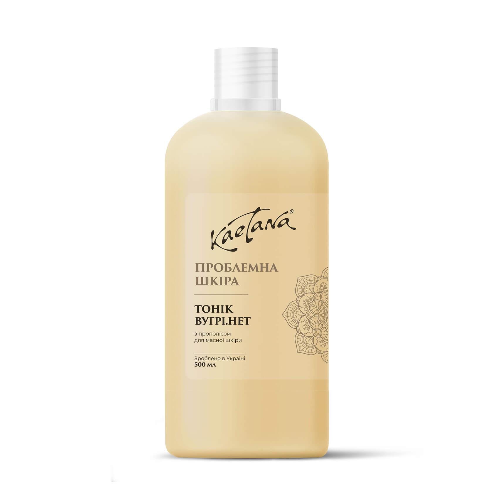 Тонік протизапальний Kaetana Вугрі.нет з колоїдним сріблом та прополісом для проблемної шкіри 500 мл (034)