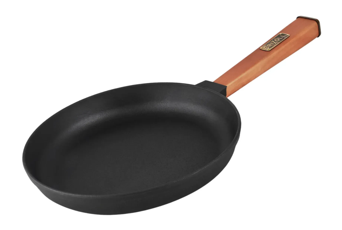 Сковорода чугунная Brizoll Optima с деревянной ручкой 280х40 мм