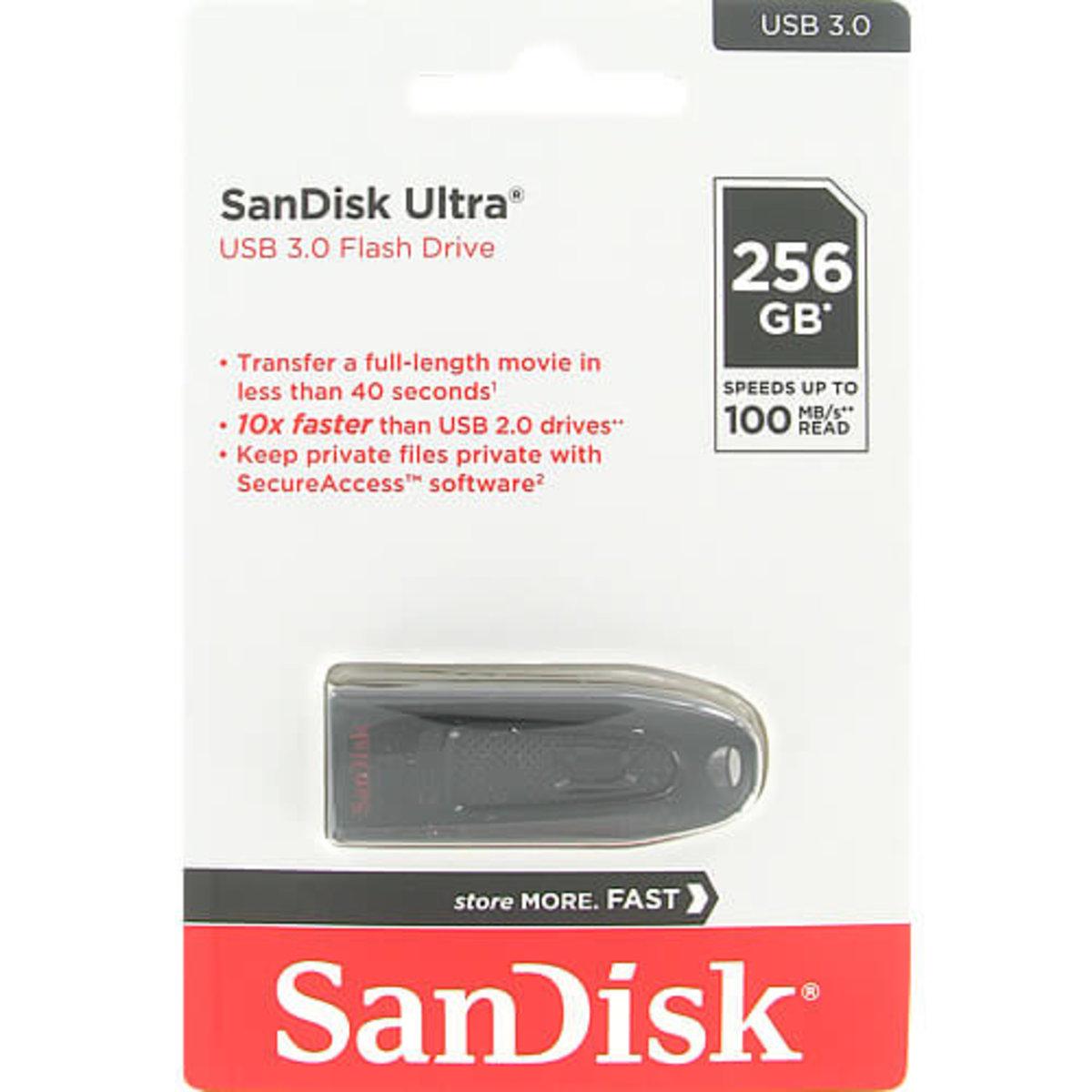 Флеш-память SanDisk Ultra 256 Гб Black (SDCZ48-256G-U46) - фото 2