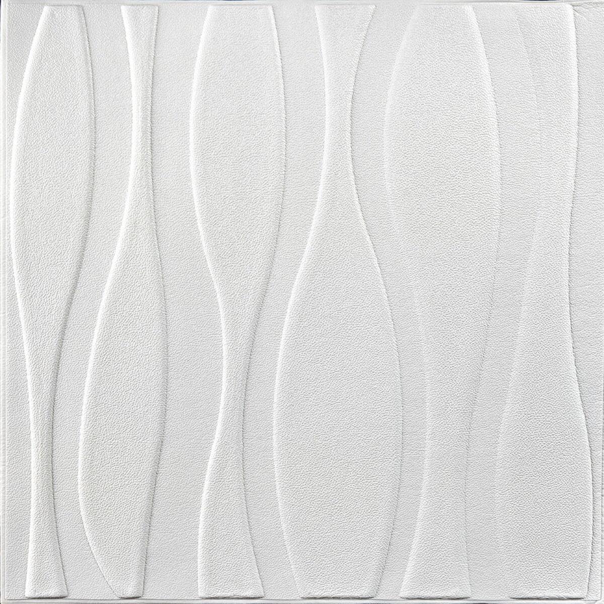 3D-панель самоклеющаяся декоративная потолочно-стеновая большие волны 700x700x7 мм 167 (SW-00000243)