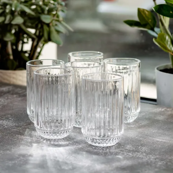 Набор стаканов из толстого стекла Elysia 6 шт. по 500 мл Прозрачный - фото 4 Набор стаканов из толстого стекла Elysia 6 шт. по 500 мл Прозрачный - фото 4