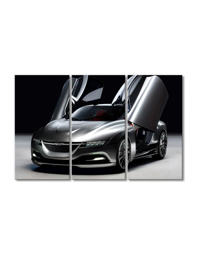 Картина модульная СААБ Серый 3 модуля 70x105 см