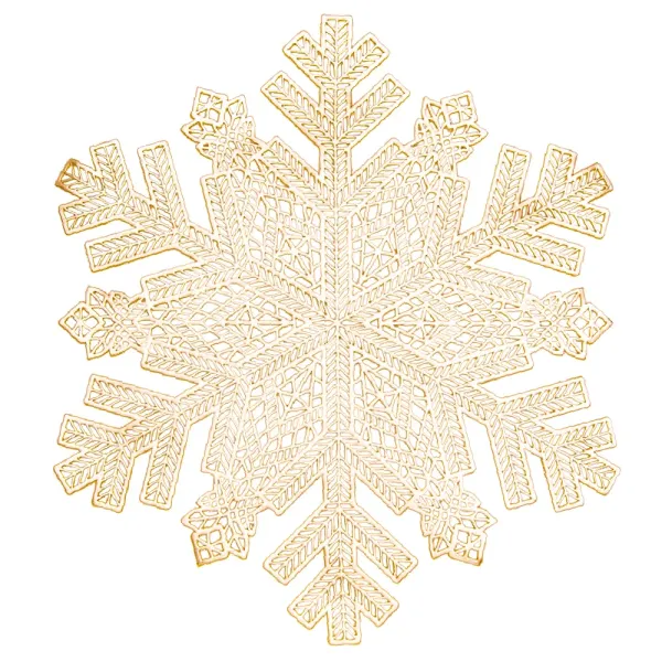 Коврик для сервировки стола Snowflake 38 см Золотой