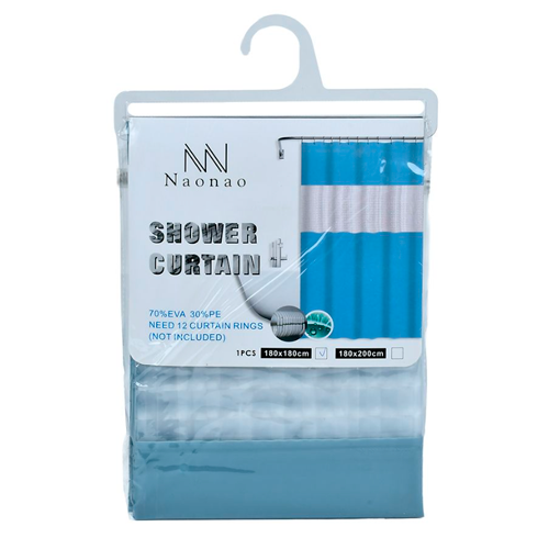 Штора для ванної кімнати Stenson 180x180 см Блакитний (R89751)