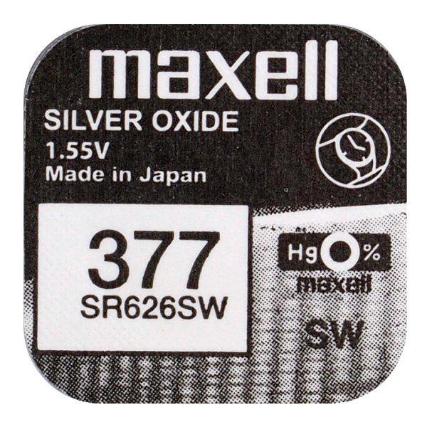 Батарейка для годинника срібно-цинкова Maxell 377 SR626SW AG4/376/1,55V (23361170)