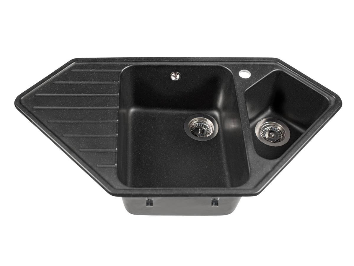 Кухонная мойка Miraggio TIRION асимметричная Черный (83978)