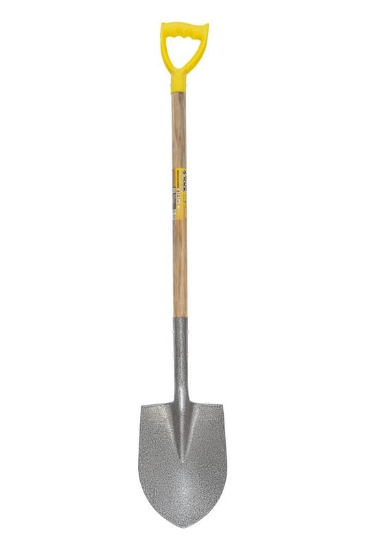 Лопата штыковая MASTERTOOL 205x280x1200 мм молотковая покраска с деревянной ручкой и древком (14-6268)