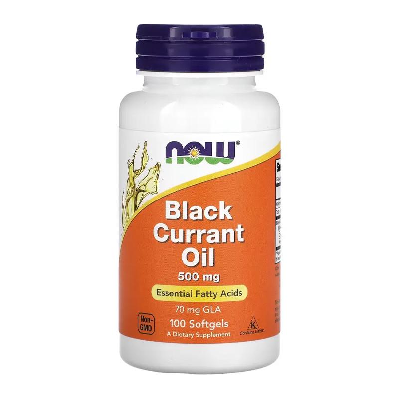 Масло черной смородины NOW Black Currant Oil 500 мг 100 капс. (10239-01)