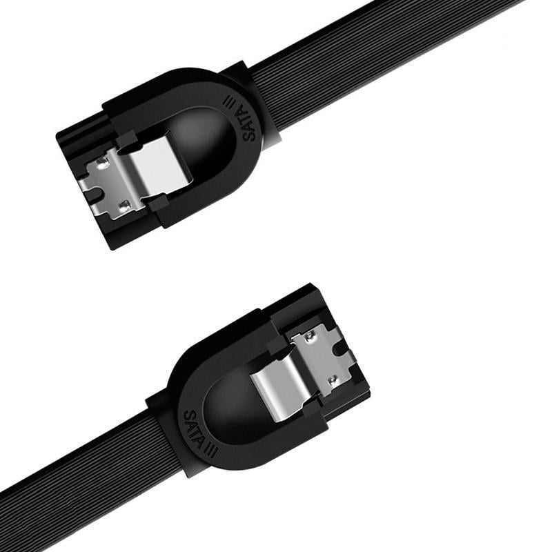 Кабель SATA Serial ATA III Ugreen US217 с блокировочной защелкой 0,5 м Черный