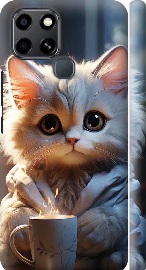Чехол на Infinix Smart 6 White cat (5646m-2758-42517)