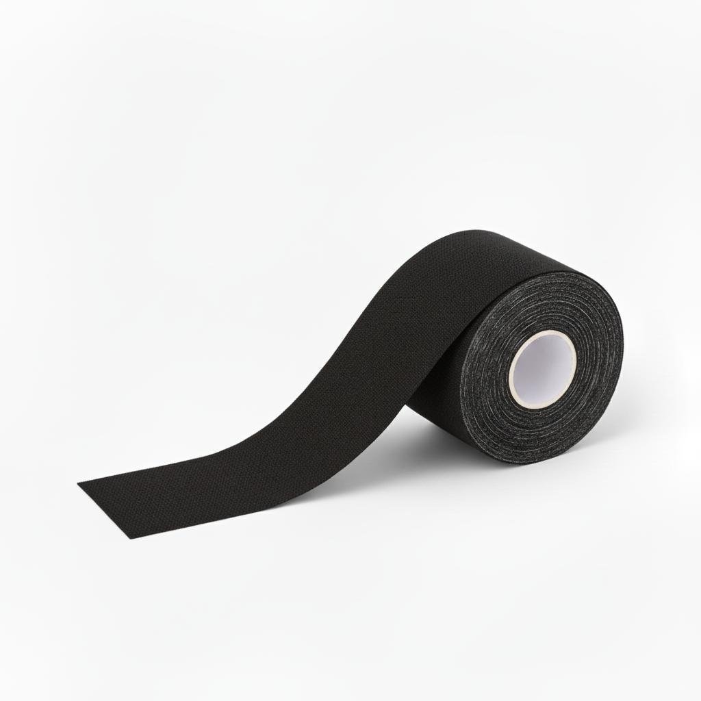 Кінезіо тейп еластичний для спорту/реабілітації та косметології 2,5х2,5 см 5 м Чорний (2767546390)