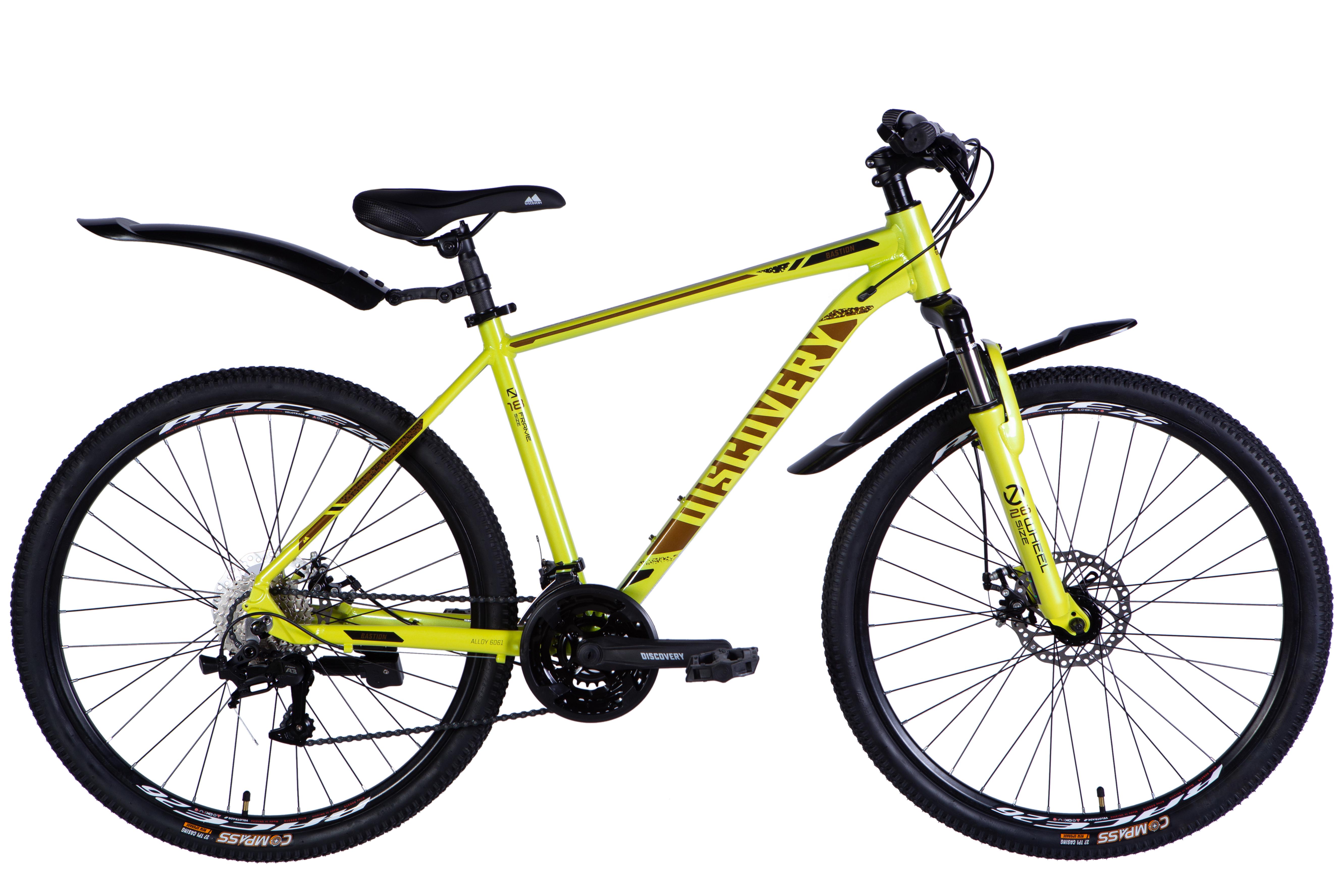 Велосипед Discovery 2025 BASTION DD CS AL 26" рама 18" Жовтий (OPS-DIS-26-622) - фото 1