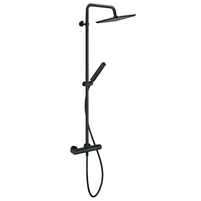 Душевая система Nobili Seven Velvet с термостатом металл Черный матовый (SE124030/30BM)