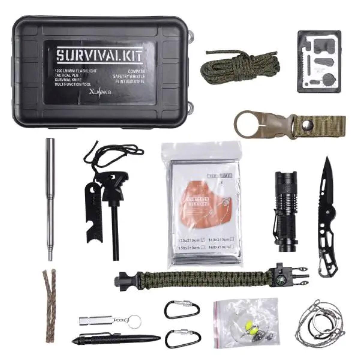 Туристический набор для выживания в пластиковом чехле Lugi 18х11х5 см (HP-D-1)