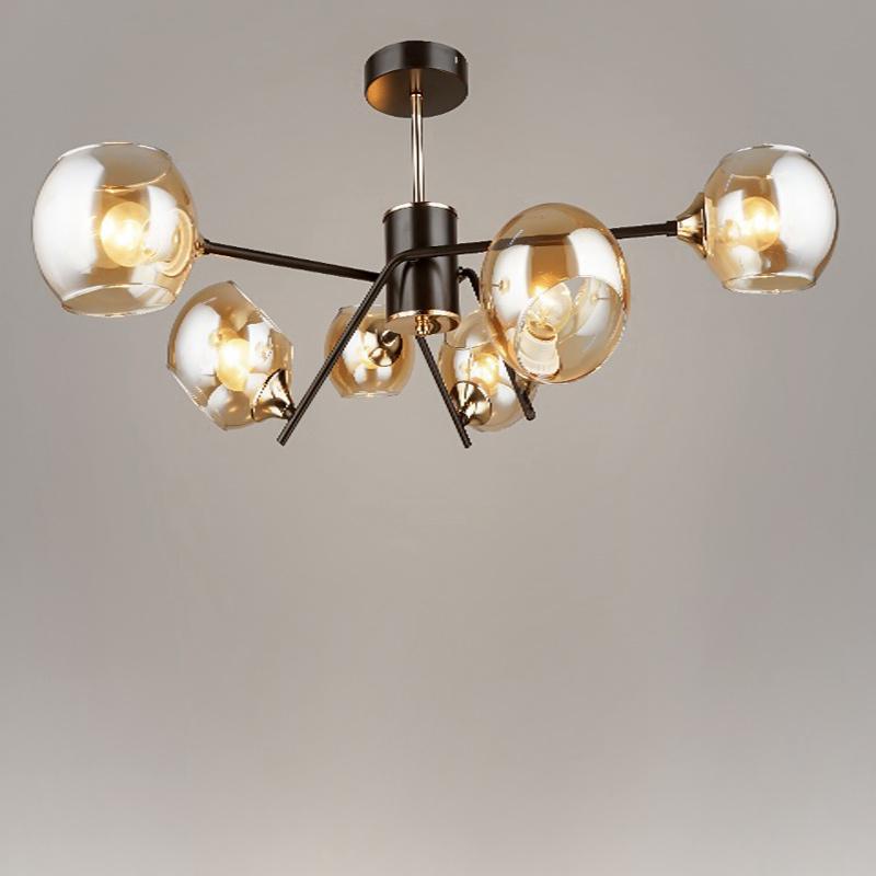 Люстра-молекула потолочная Light House SRS-16391/6 Черный (10790)