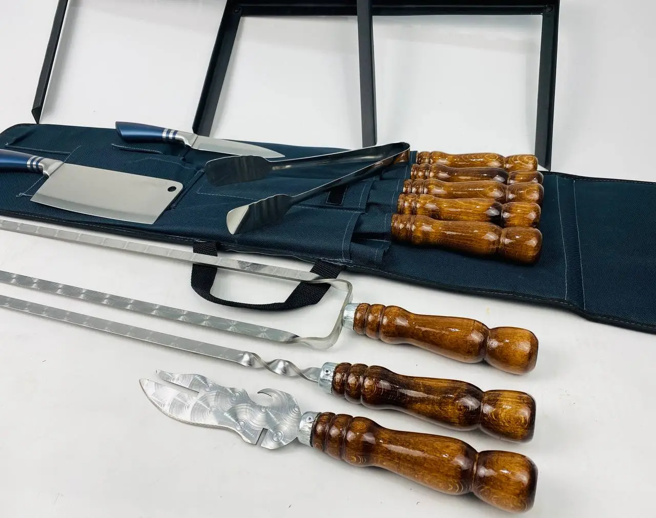 Набір шампурів у м'якому чохлі Приклад №2 з нержавіючої сталі (2-10-NB-2233) - фото 9 Набір шампурів у м'якому чохлі Приклад №2 з нержавіючої сталі (2-10-NB-2233) - фото 9