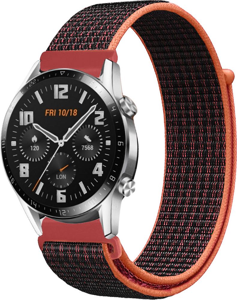 Ремешок нейлоновый Sport Loop для Huawei Watch GT 2 46 мм Black/Red (16392-44)