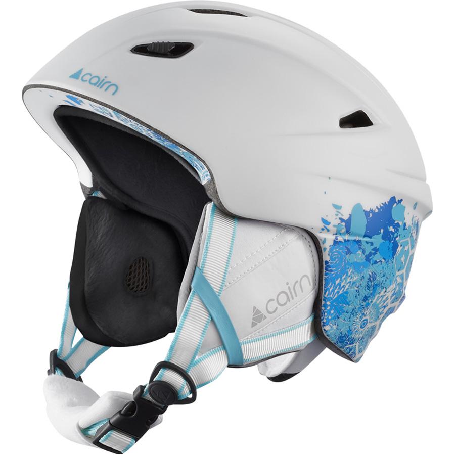 Шлем Cairn Profil white-mat blue shade flower 57-58