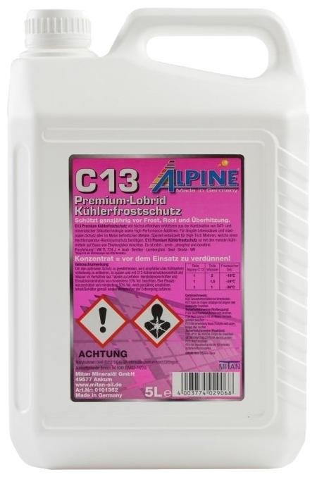 Антифриз Alpine C13 Premium Kuhlerfrostschutz концентрат -80°C 5 л Фиолетовый (24876)