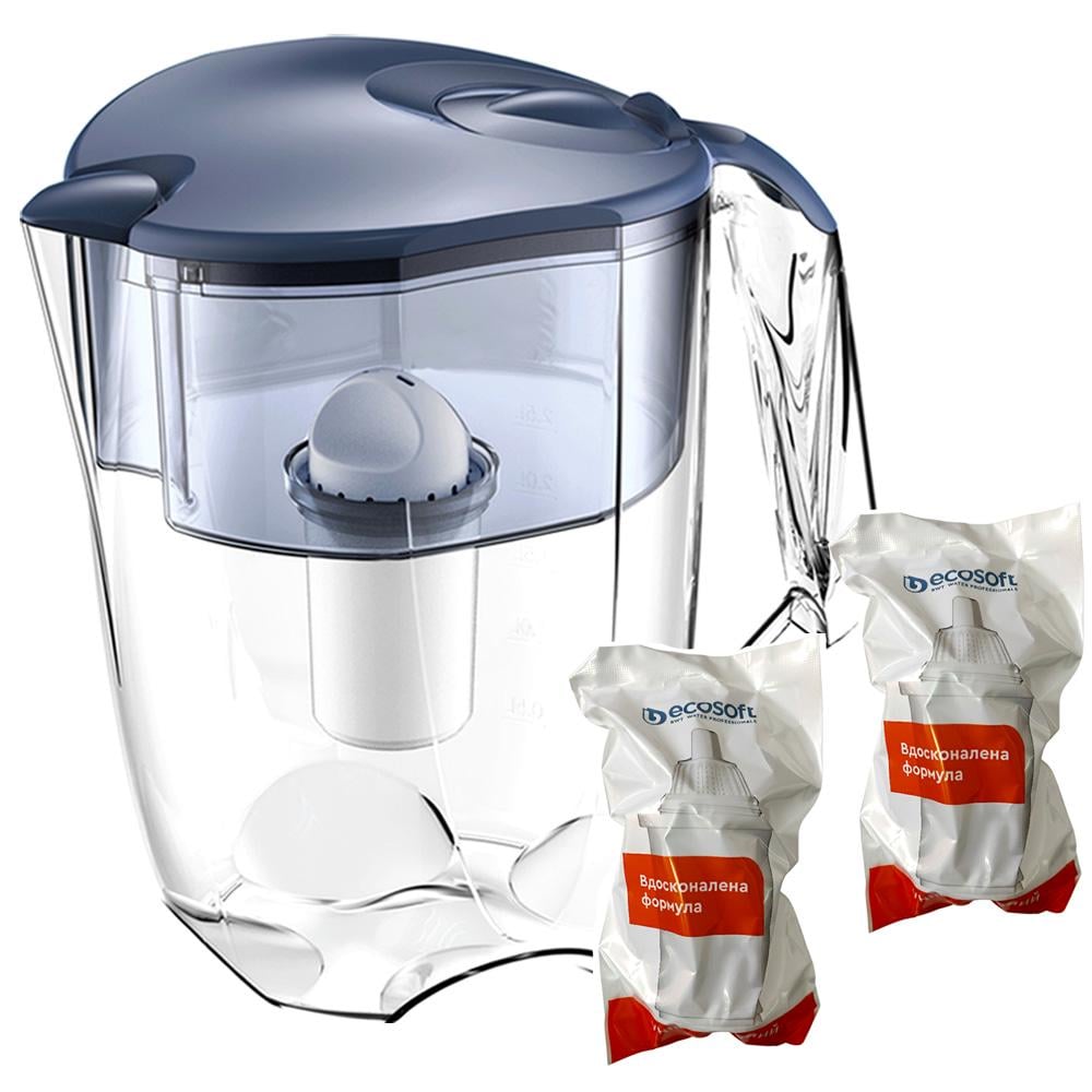Фильтр-кувшин Ecosoft Maxima и 2 картриджа Сапфировый