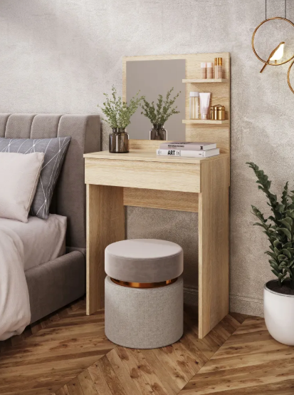 Туалетний столик MebelProff ТС-6 з дзеркалом та ящиком Сонома (28858652)