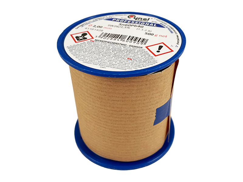 Припой оловянно-свинцовый Cynel Sn60Pb40-SW26 2 мм 500 г (8136)