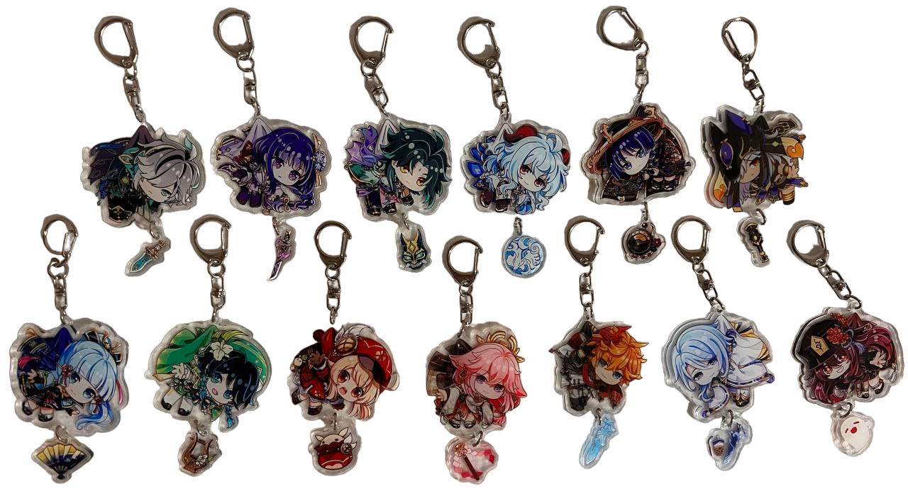 Набор брелоков Геншин Импакт 13 шт. (91751)