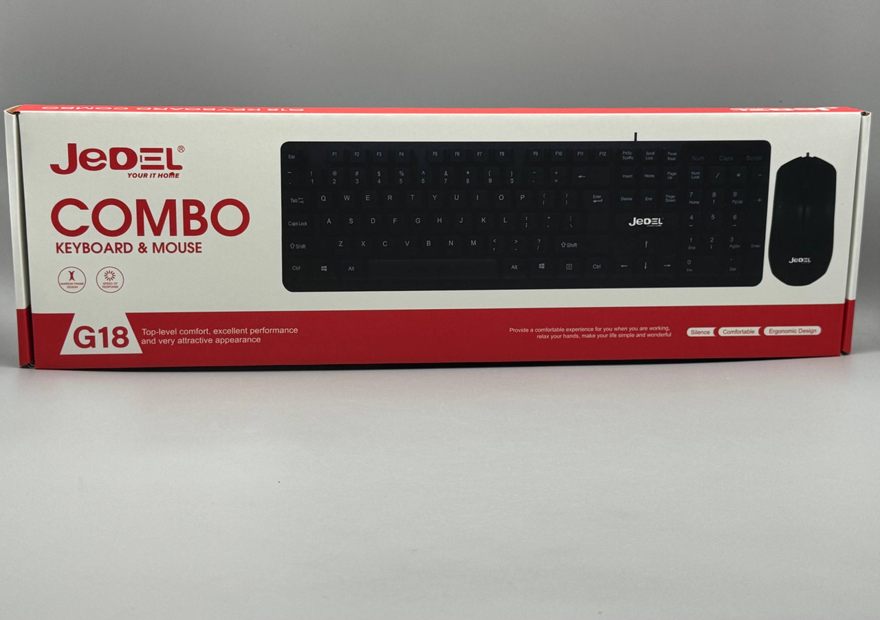 Комплект Jedel G18 провідна клавіатура і миша USB - фото 4 Комплект Jedel G18 провідна клавіатура і миша USB - фото 4