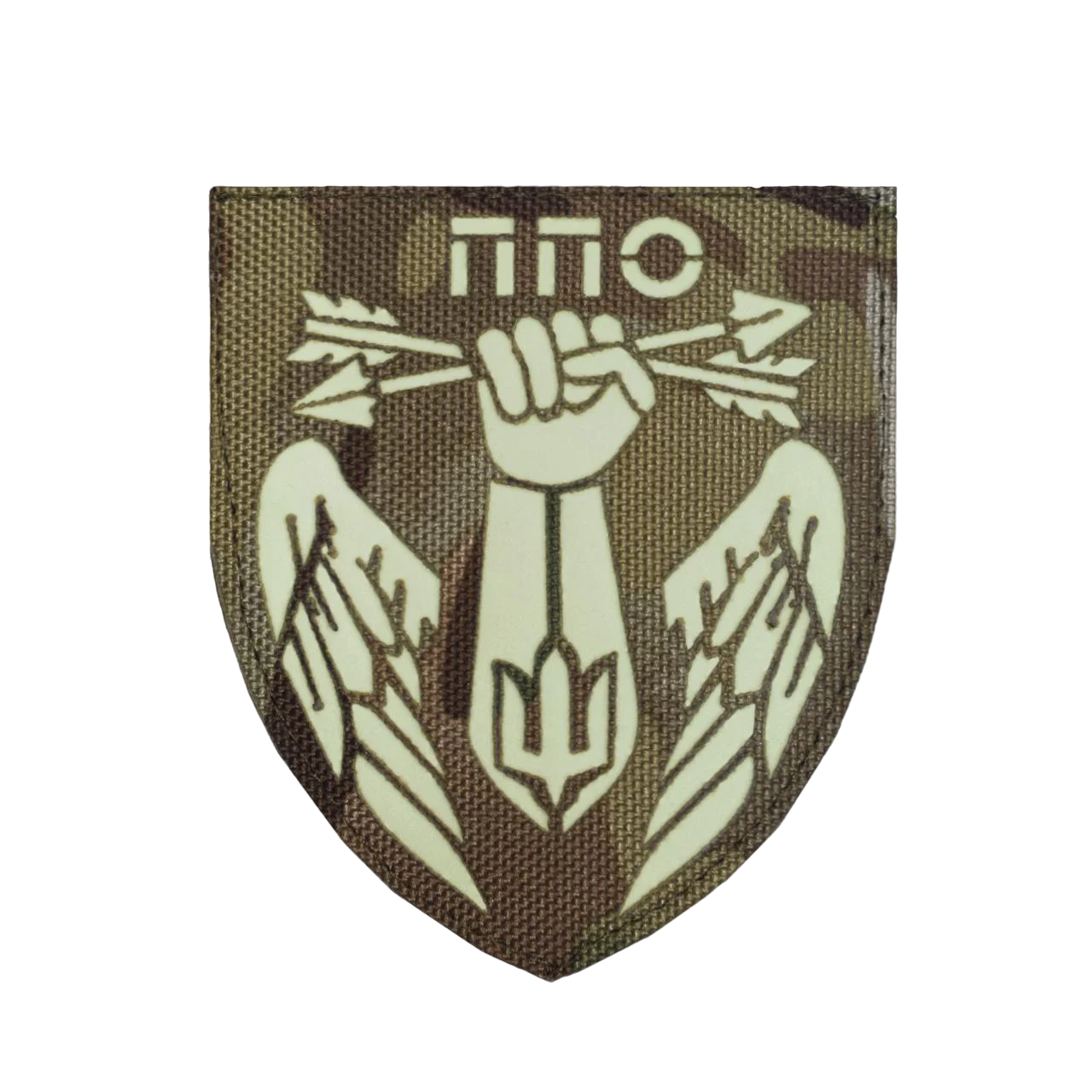 Шеврон на липучке Laser Cut ARMYTECH ПВО 80х95 мм Мультикам