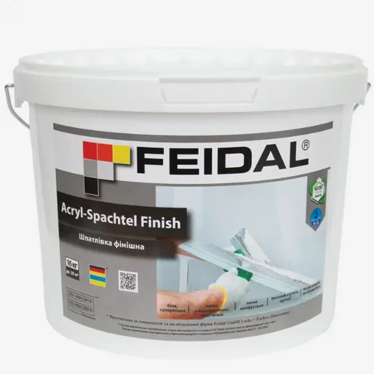 Шпаклівка фінішна інтер'єрна Feidal Acryl-Spachtel Finish 16 кг (1886455432)