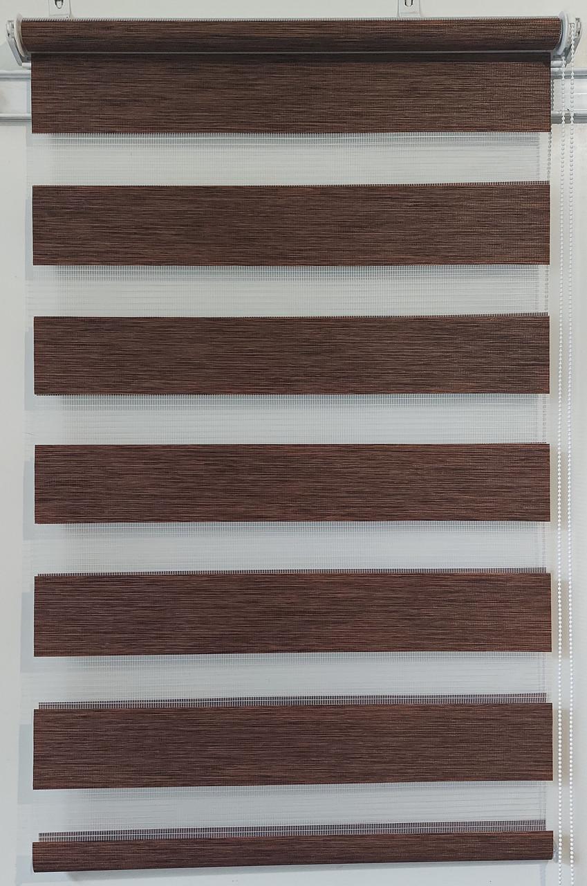 Рулонная штора день-ночь Miranda ВМ-3005 85х180 см Венге (ВМ-3005-140)