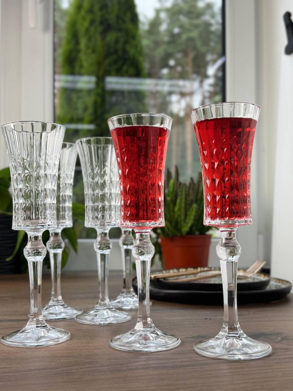 Набор бокалов для шампанского Халиф 6 шт. 145 мл Прозрачный (101-089) - фото 4 Набор бокалов для шампанского Халиф 6 шт. 145 мл Прозрачный (101-089) - фото 4