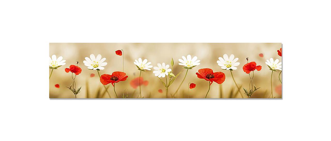 Наклейка виниловая 3D Zatarga Маки и Ромашки 600х2500 мм (1274514162)