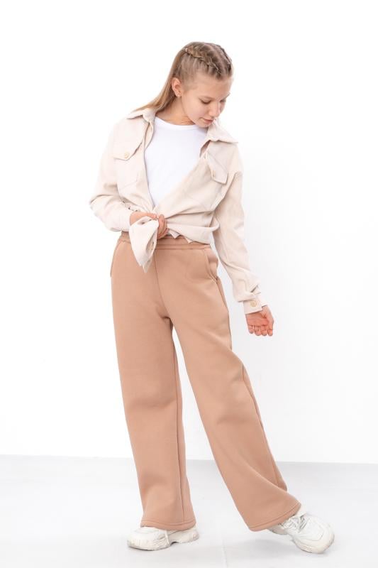 Штани-палаццо теплі для дівчинки підліткові однотонні Носи Своє 152 см Капучино (6437-025-2) Штани-палаццо теплі для дівчинки підліткові однотонні Носи Своє 152 см Капучино (6437-025-2)