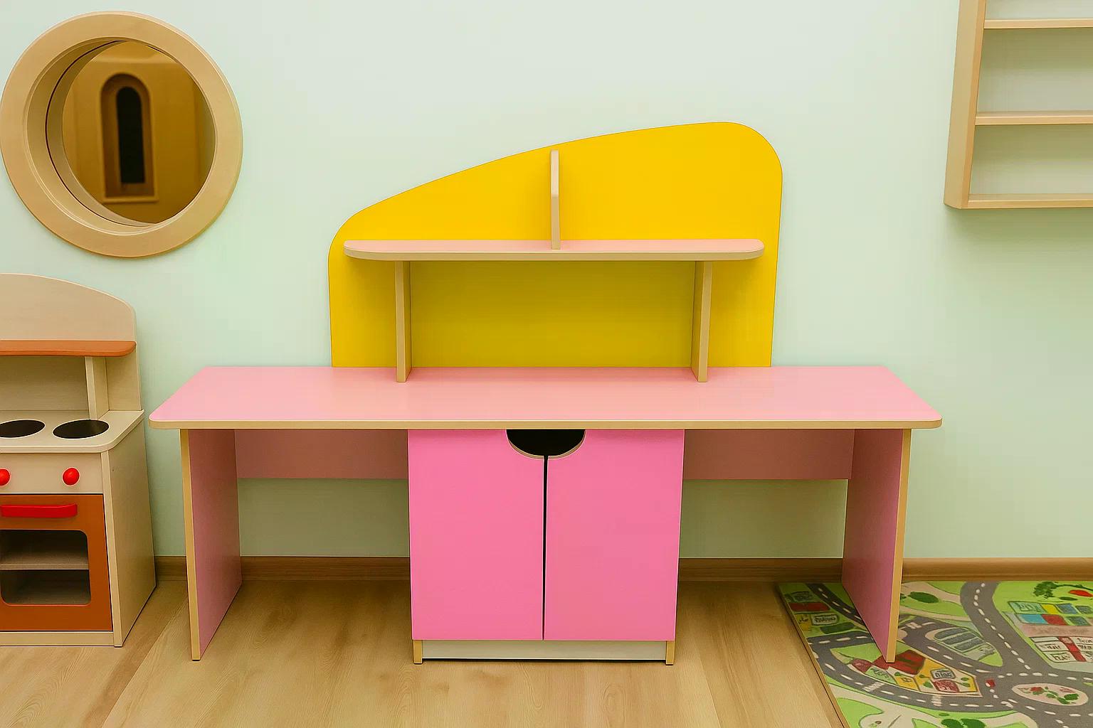 Стол для изобразительного искусства Мальвина DS-671 Gap 1600x450x1050 мм Розовый