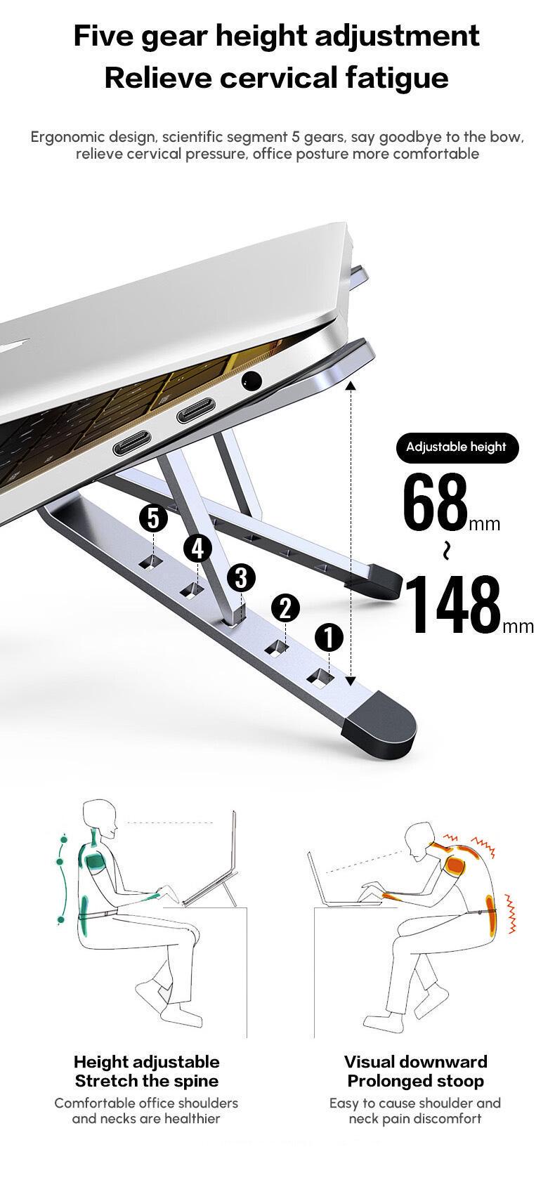 Підставка для ноутбука UGREEN до 17.3" Темно-сірий (35844) - фото 3