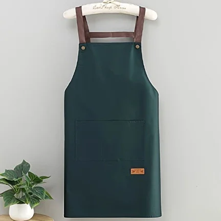 Фартук для кухни женский из водонепроницаемого материала Зеленый (D00637-2) - фото 2 Фартук для кухни женский из водонепроницаемого материала Зеленый (D00637-2) - фото 2