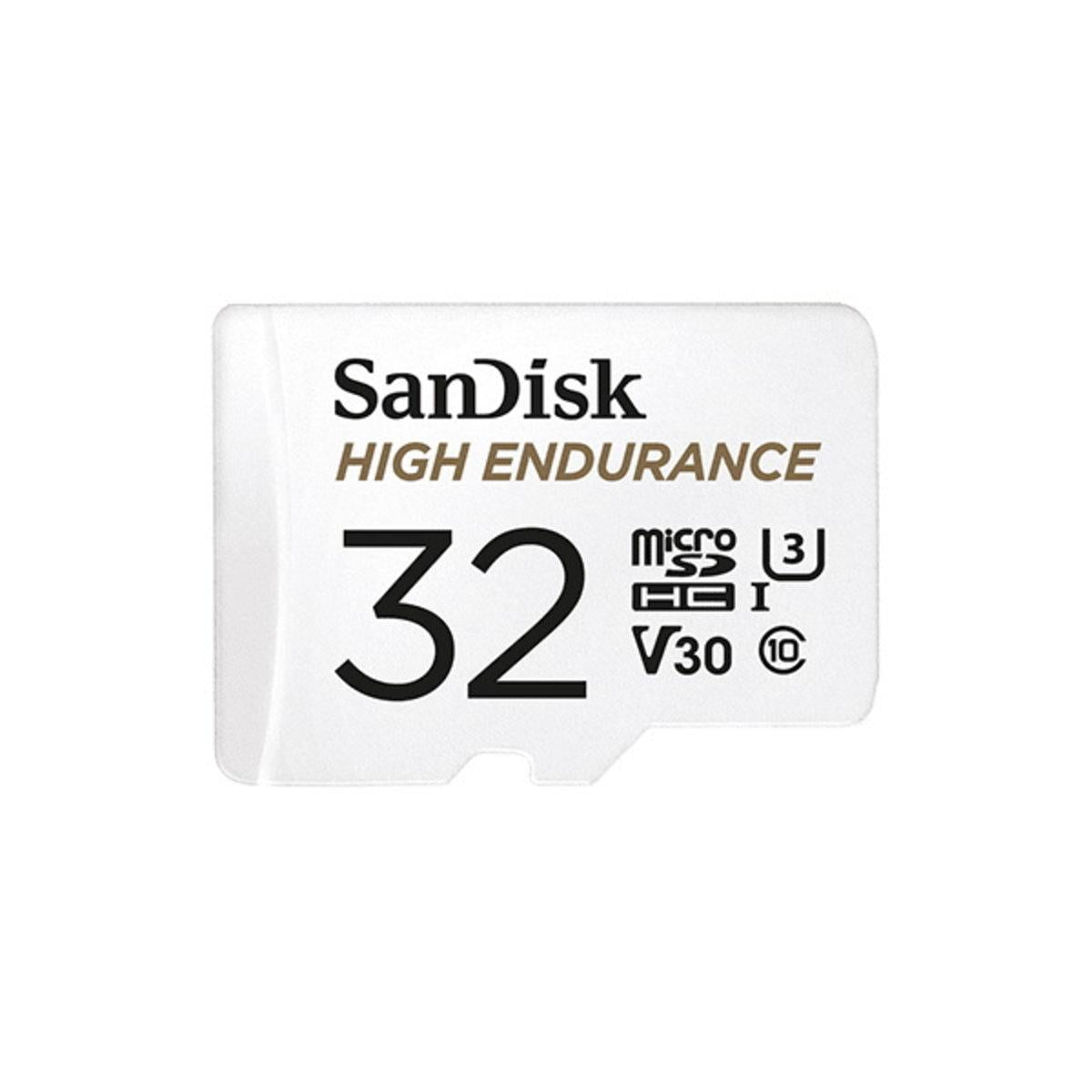 Карта памяти microSDXC SanDisk High Endurance 32 Gb class 10 V30 100 Mb/s adapterSD (SDSQQNR-032G-GN6IA)