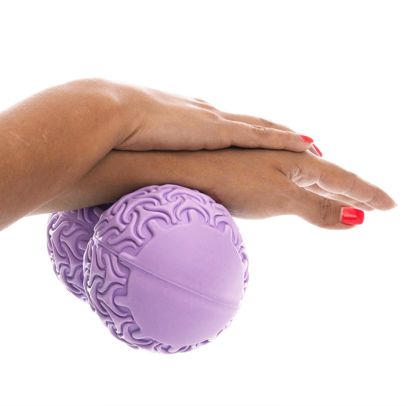 Массажер для спины DuoBall Massage Ball eva 19x10 см Фиолетовый - фото 2