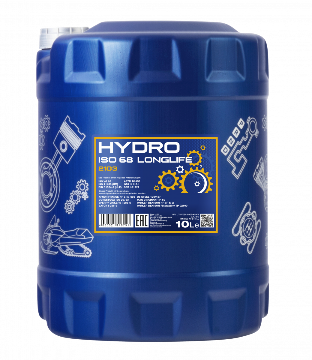 Мастило гідравлічне Mannol 2103 HYDRO ISO 68 HLP 10 л (MN2103-10)