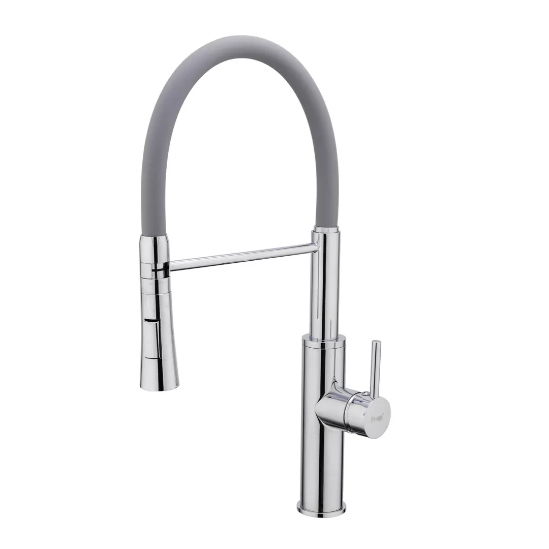 Смеситель для кухни Frap F4452-6 с гибким изливом 2 режима Серый/Хром (SE01033917)