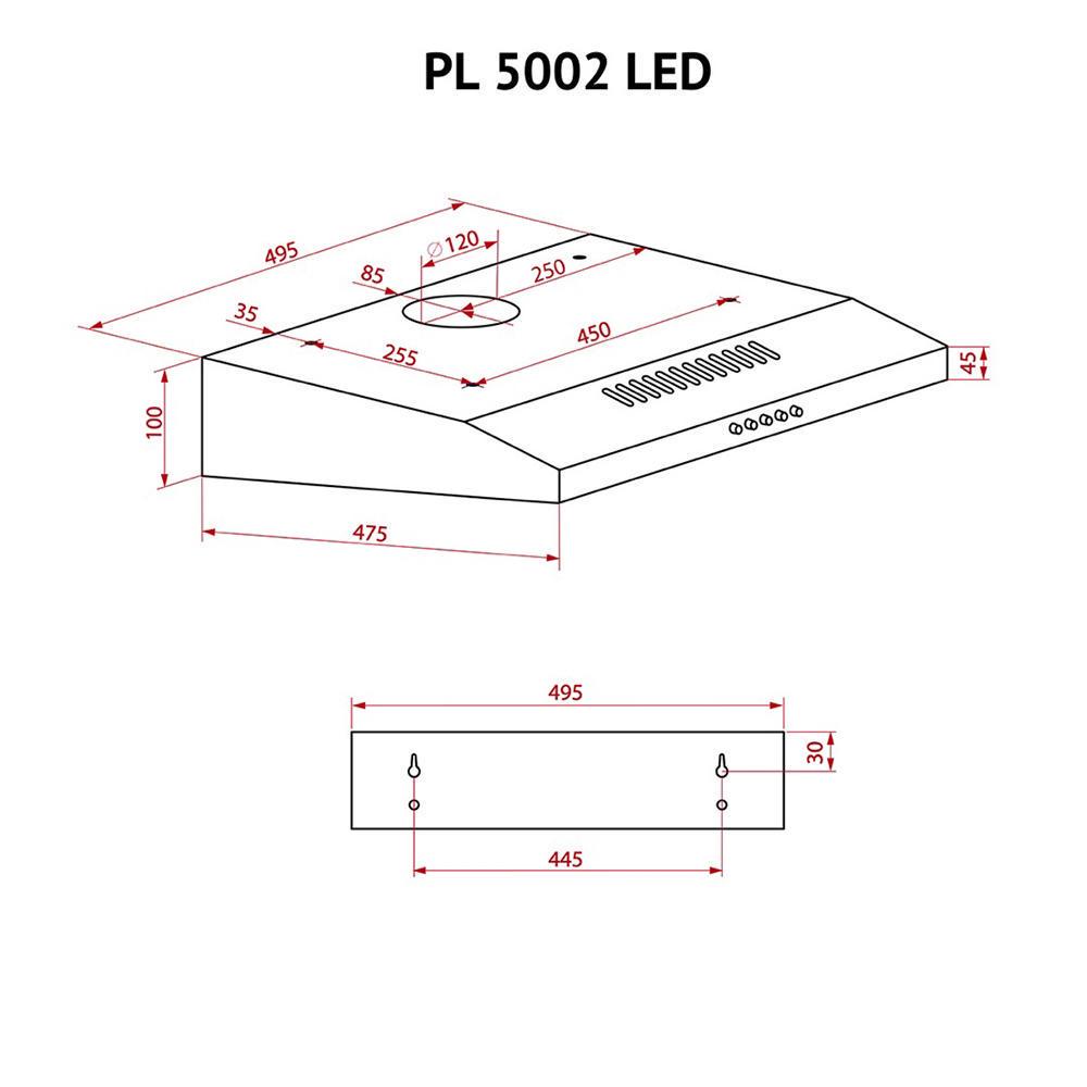 Вытяжка Perfelli PL 5002 W LED - фото 9 Вытяжка Perfelli PL 5002 W LED - фото 9