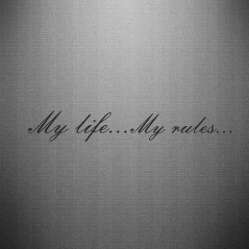 Наклейка "My life... My rules..." 40х6,1 см Черный (22765980)