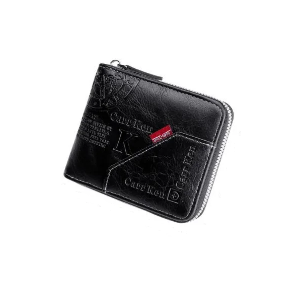 Кошелек мужской 12х10х2,5 см Черный (C01420)