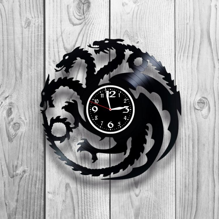 Часы настенные Дракон 0205 из виниловой пластинки