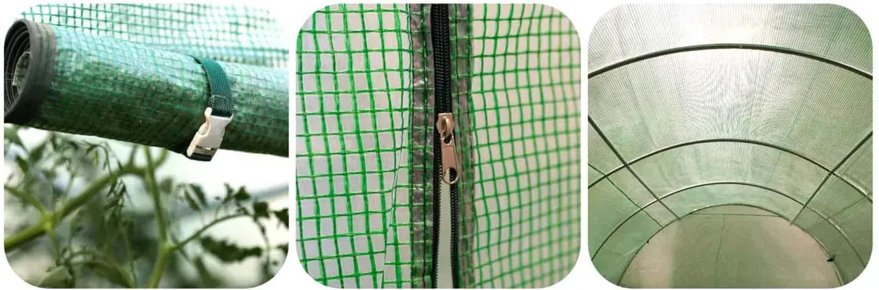 Теплиця садова Plonos з вікнами з армованою плівкою 6 м2 Зелений (PМ0021) - фото 7